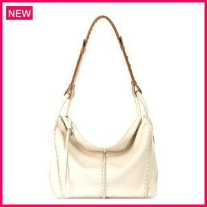 Large Leather Hobo Handbag with Zipper Pocket for Everyday Travel